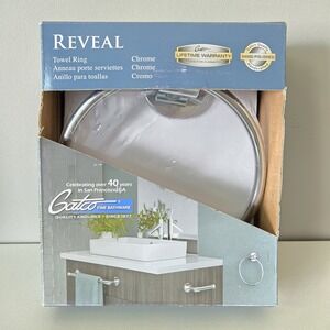 Gatco Reveal Wall Mounted Towel Ring in Chrome #4662‎ NIB
